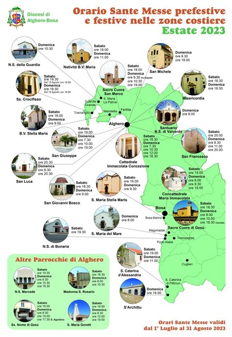 Sante Messe Nelle Zone Costiere Gli Orari Nei Mesi Di Luglio E Agosto