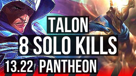 Talon Vs Panth Top 3 0m Mastery 8 Solo Kills 300 Games Br