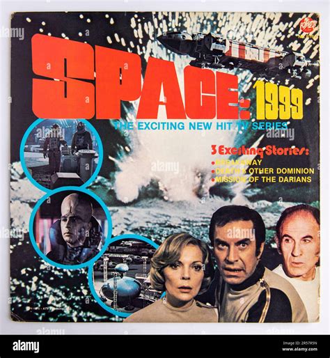 Cover Of A Vinyl Lp Containing Three Stories From Gerry Anderson S Space 1999 Tv Series Stock