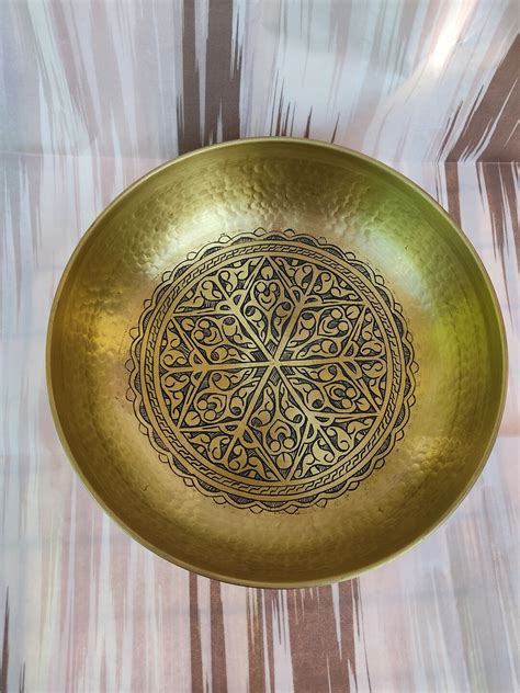 Turkish Embroidered Copper Bath Bowlottoman Style Copper Foot And Hand Washer Bowldecorative