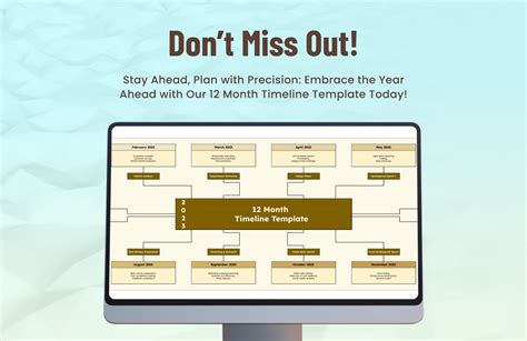 12 Month Timeline Template in Excel, Google Sheets - Download ...