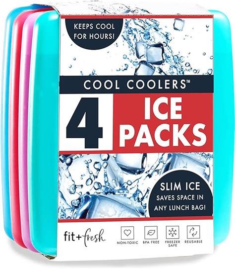 Fit Fresh Cool Coolers Paquetes De Hielo Delgados Reutilizables