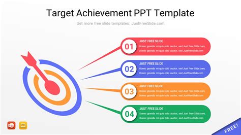 Target Achievement Ppt Template 5 Slides Free Download Just Free Slide