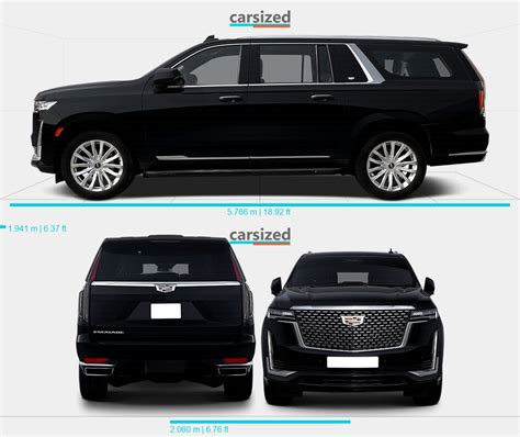 Cadillac Escalade 2020 Present Dimensions Side View