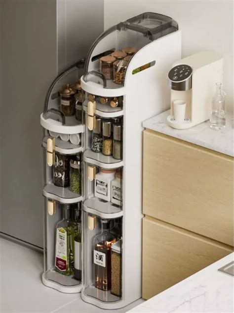 Household Storage Cabinet With Wheels Bathroom Narrow Storage Organize ...