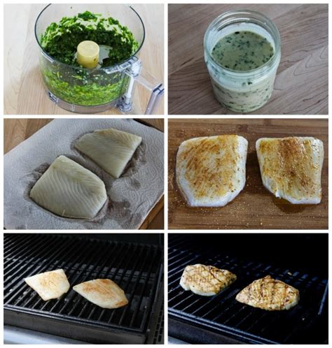 Grilled Halibut Recipe With Basil Vinaigrette Kalyn S Kitchen