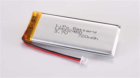 Lithium Polymer Akkus LP502460 3 7V 720mAh 2 66Wh Mit Schutzschaltung