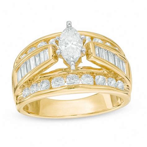 2 Ct T W Marquise Diamond Engagement Ring In 14k Gold Zales