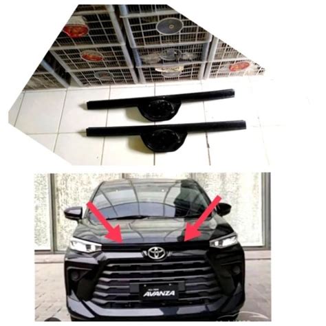 Jual List Grill Hood Moulding Avanza Up Hitam Glosy Original Part