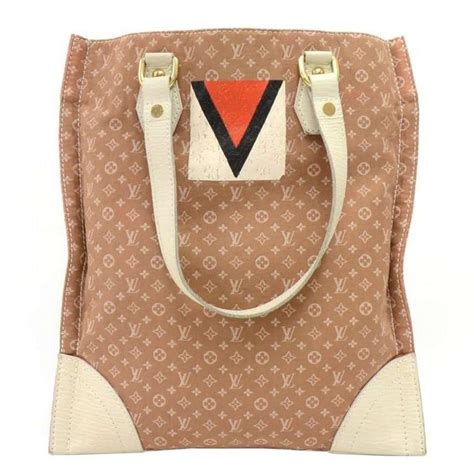 Louis Vuitton Sac Plat Tanger Brown Mini Lin Monogram Canvas Tote