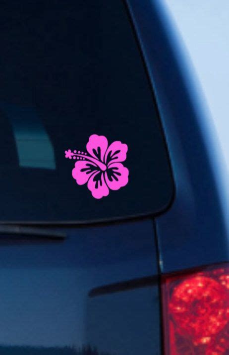 Hibiscus Car Decal Hibiscus Decalhibiscus Vinyl Decal Etsy Vinyl