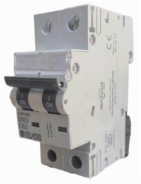 Polycab 63A DP C-Curve MCB, 2 Pole at ₹ 634/piece in Ahmedabad | ID ...