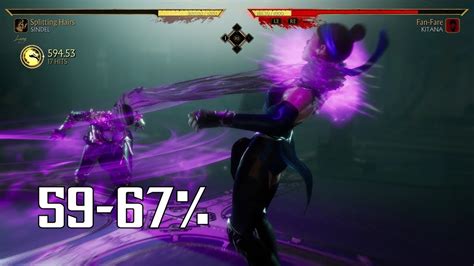 Mk11 Sindel Splitting Hairs Combos 58934 67243 Damage Youtube