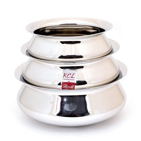 Buy Kcl Stainless Steel French Rajasthani Handi Cookware Big Medium