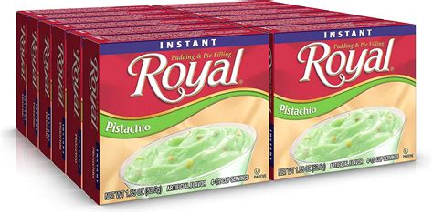 Royal Instant Pudding Dessert Mix Pistachio Fat Free 18 Oz Pack Of