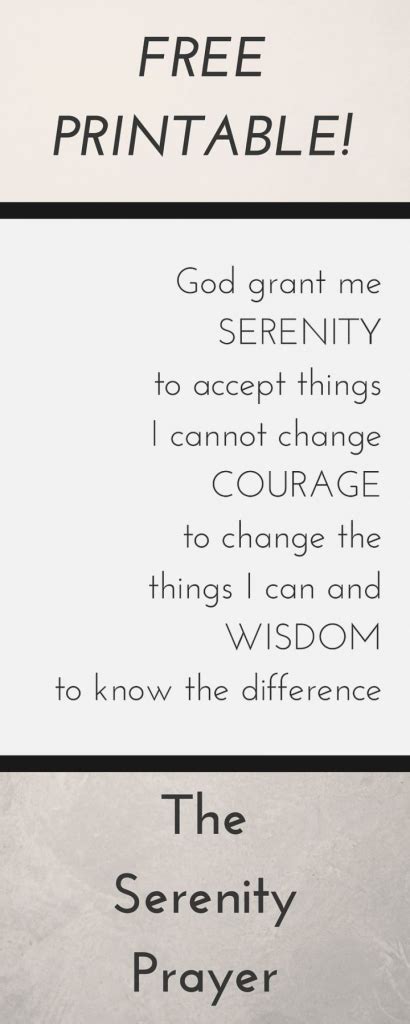 Printable Serenity Prayer Cards