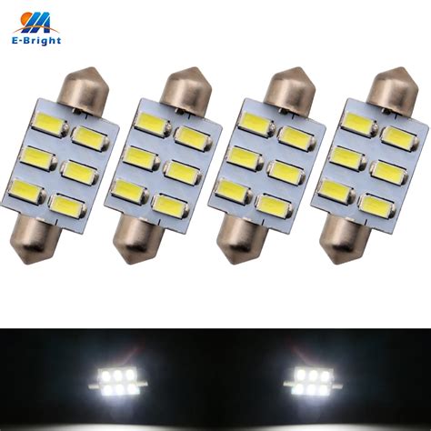 YM E Bright 4 PCS C5W 5630 6 SMD Interior Lights 39mm Festoon Dome