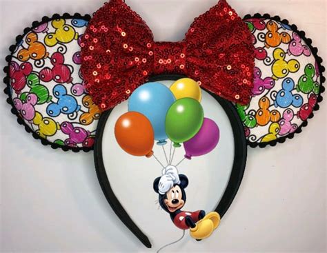 Mickey Balloons Inspired Mouse Ears With or Without Matching Ear Holder ...