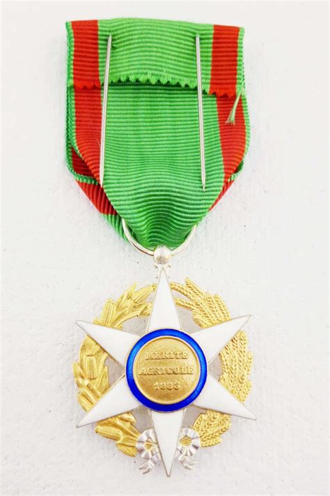 Croix de Chevalier Mérite Agricole en argent massif Morange Candas