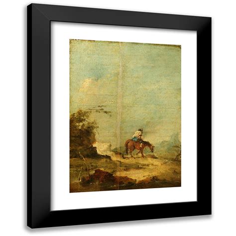 Francesco Guardi X Black Modern Framed Museum Art Print Titled A