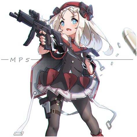 Anime Anime Girls Solo Mp5 Girls Frontline Girls Frontline Long Hair Blonde Artwork Digital Art