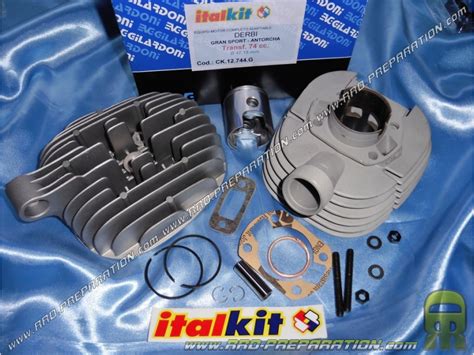 Kit 74cc haut moteur Ø47 15mm ITALKIT aluminium pour DERBI GRAN SPORT