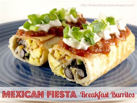 Mexican Fiesta Breakfast Burritos - The Best Blog Recipes