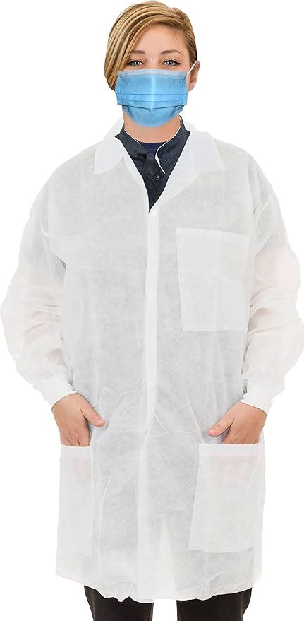 Amazon Amz Disposable Lab Coats For Adults Medium Spunbonded