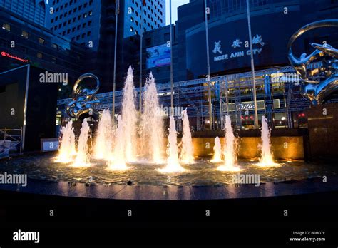 Fountain in front of the Takashimaya Shopping Mall, Orchard Road, Singapore, Southeast Asia ...