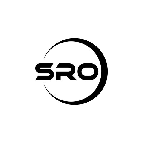 diseño de logotipo de letra sro con fondo blanco en illustrator