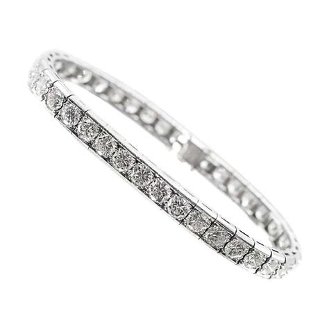 Cartier Emerald Cut Diamond Platinum Line Bracelet At 1stdibs