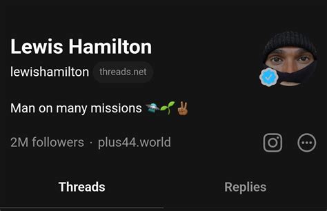 Sir Lewis Updates On Twitter Lewis Has Reached 2 Million Followers On Threads 🙌🏾