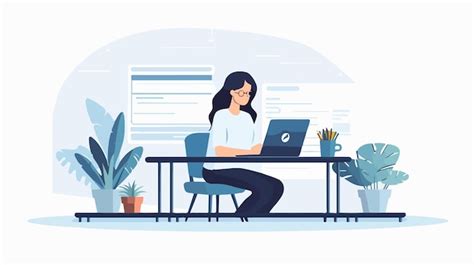 Focused Female Programmer Coding While Sitting Premium Ai Generated