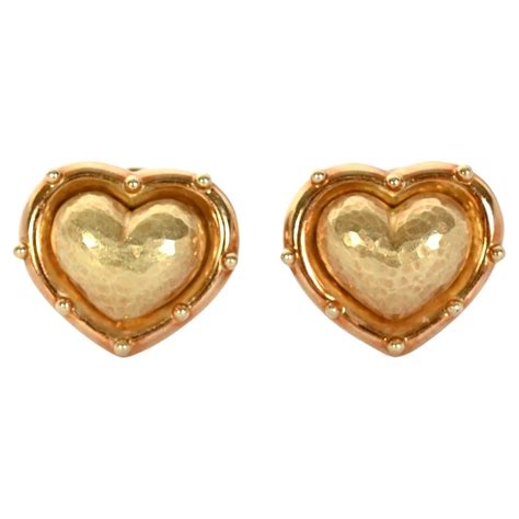 Tiffany And Co Paloma Picasso Mother Of Pearl Yellow Gold Earrings At 1stdibs