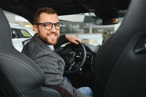 Handsome Male Taxi Driver In Car Stock Image Image Of Drive Auto