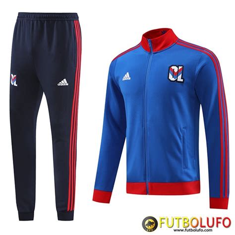 Replica Chandal Equipos De Futbol Chaqueta Lyon Rojo Azul 2023 2024