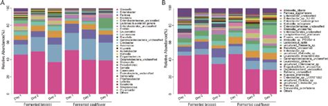 Bacterial Community Composition In Fermented Cauliflower And Fermented Download Scientific