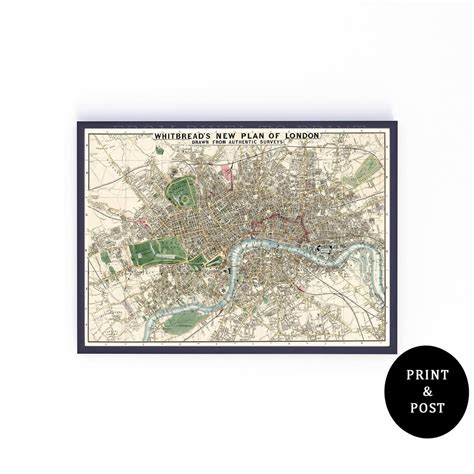 Whitbread S New Plan Of London By J Whitbread A A A