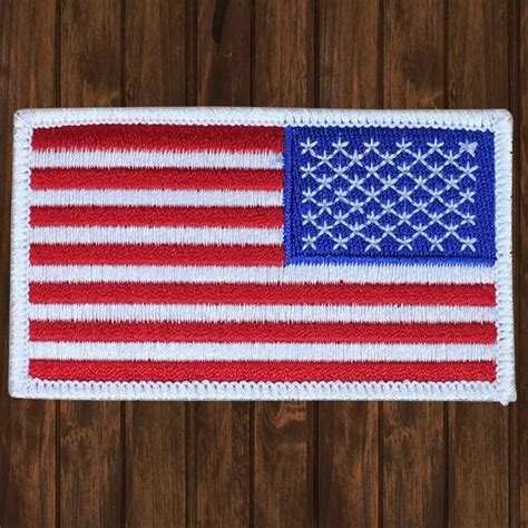 Reverse American Flag Embroidered Patch Iron On Etsy