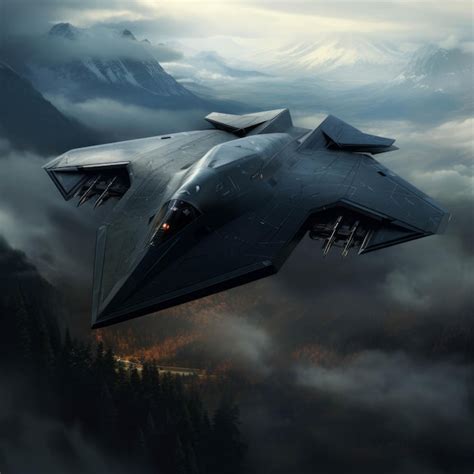 Premium Photo | A stealth bomber wallpaper in dark style wallpaper