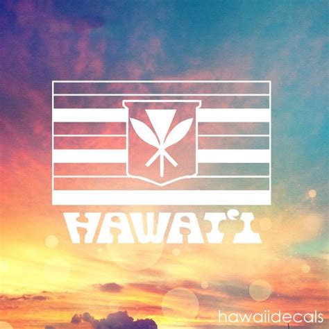 Hawaiian Flag Decal Orignal Hawaii Flag Sticker Vinyl Decal Etsy