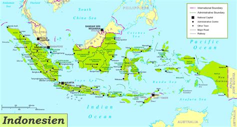 Indonesien Politische Karte