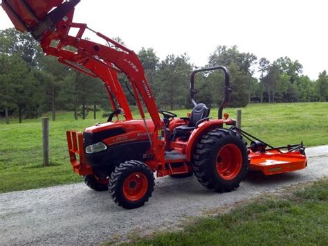 Kubota L X Loader Bush Hog Forks