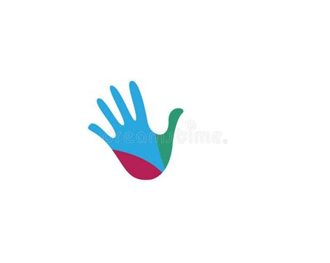 Hand Holding Business Logo Design Safety Care Concept Stock