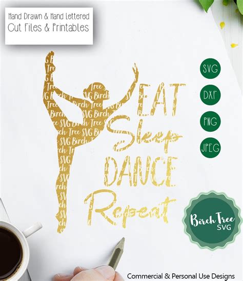 Eat Sleep Dance Repeat Svg Ballet Svg Dancer Shirt Svg Etsy