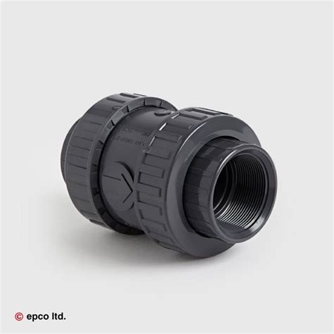 U PVC Threaded Foot Valve Double Union EPDM Or FPM Epco