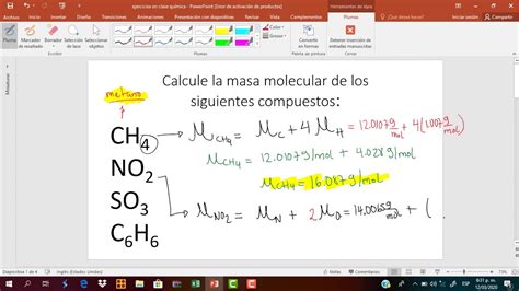 Masa Molecular Ejercicios Resueltos YouTube