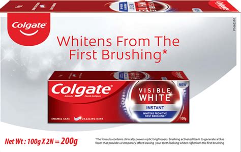 Buy COLGATE VISIBLE WHITE INSTANT TOOTHPASTE 200GM Online Get Upto