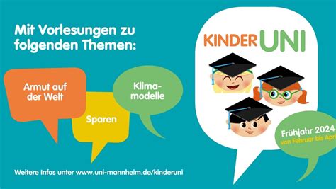 Kinder Uni Im Frühjahrssemester Universität Mannheim