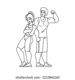 Couple Fitness Model Stock Vectors Images Vector Art Shutterstock